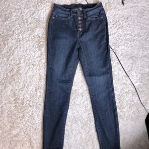Judy Blue Button Up, High Rise, Dark Wash, Skinny Jeans, size 3/26